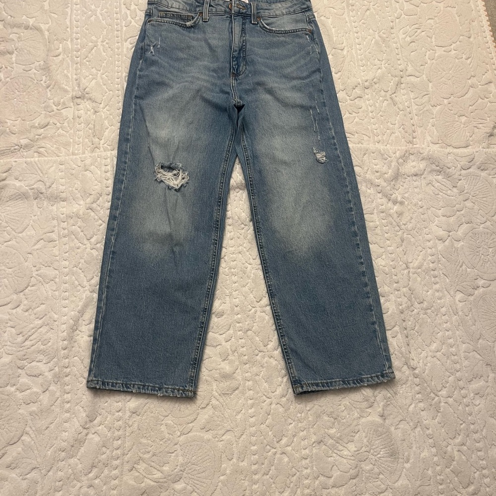 LC Lauren Conrad Light Blue Relaxed Distressed Jeans